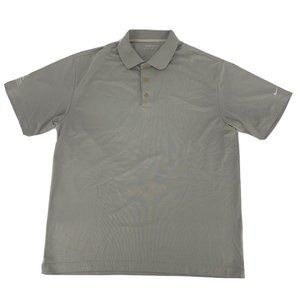 Mens Nike Golf Dri-Fit Short Sleeve Polo‎ Shirt Henson Creek Golf Logo Gray XL
